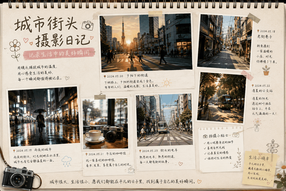 城市街头摄影日记：用镜头记录生活中的美好瞬间